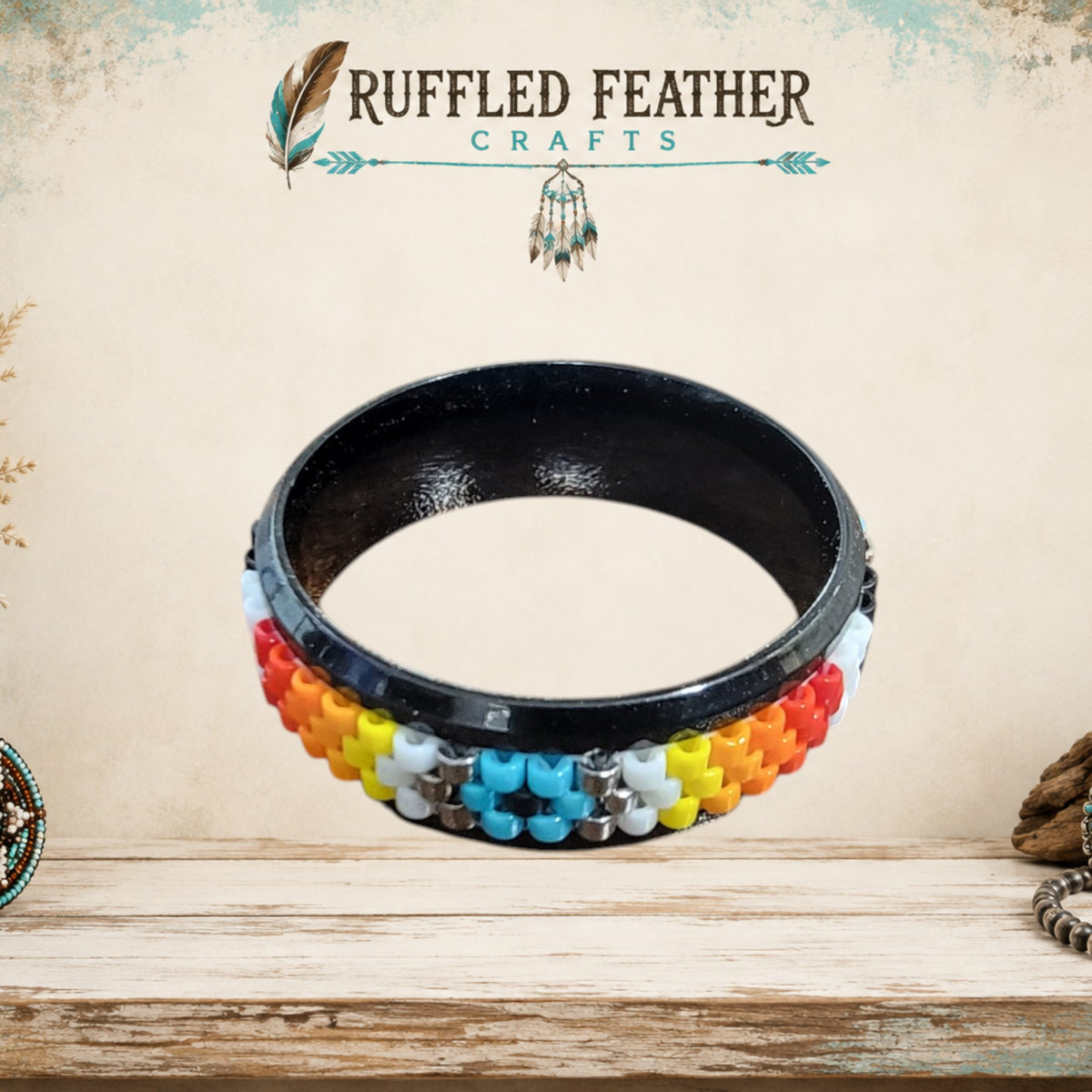 Hand-Beaded Statement Rings