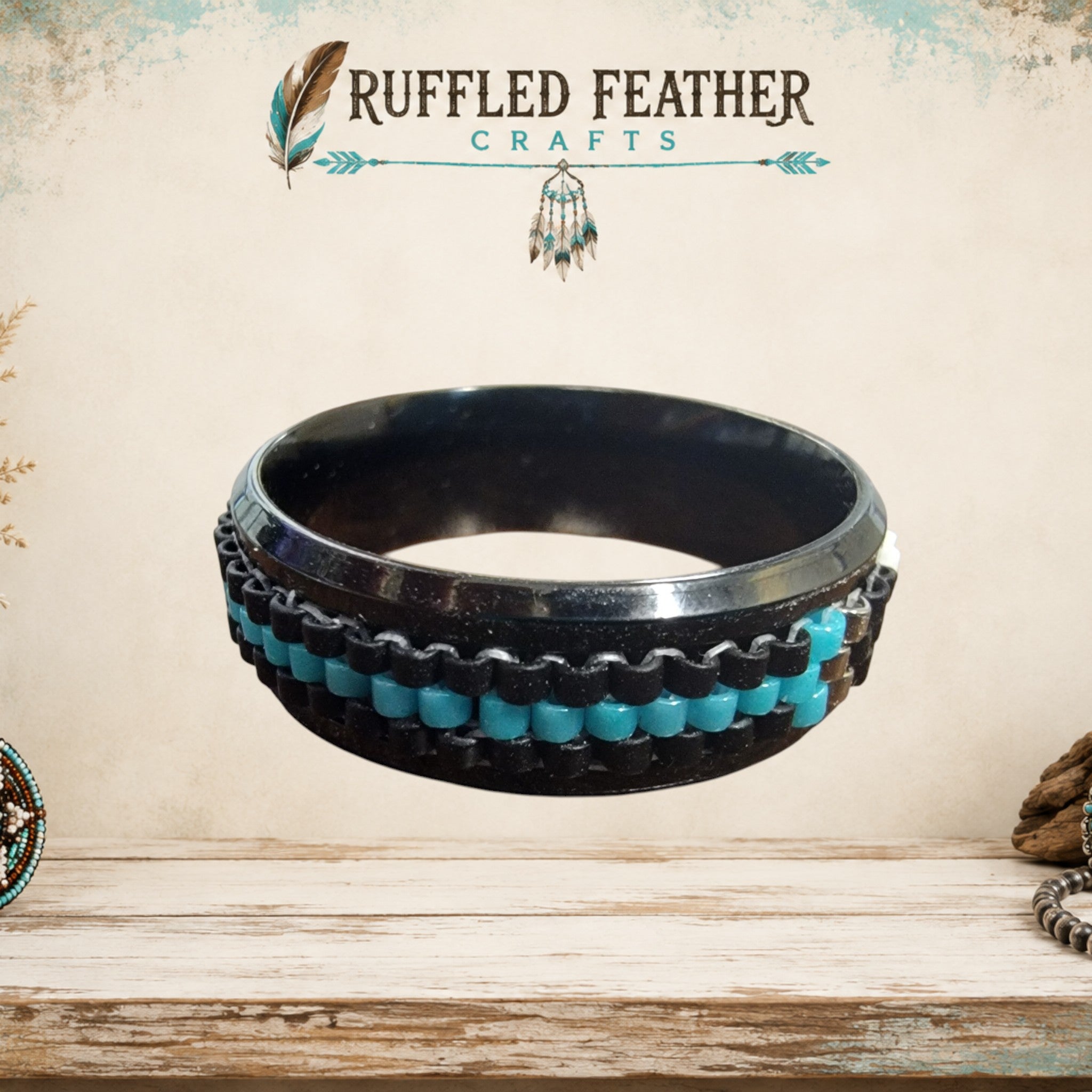 Hand-Beaded Statement Rings