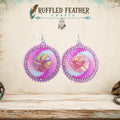 Hand-Beaded Hummingbird Earrings