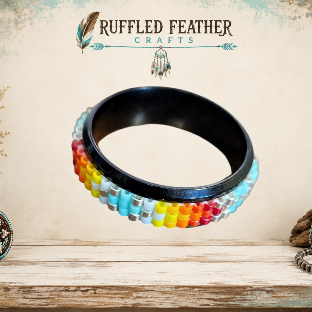 Hand-Beaded Statement Rings