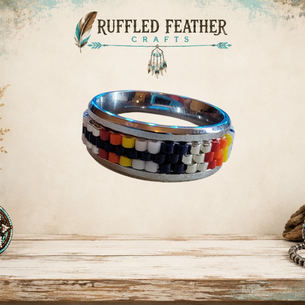 Hand-Beaded Statement Rings