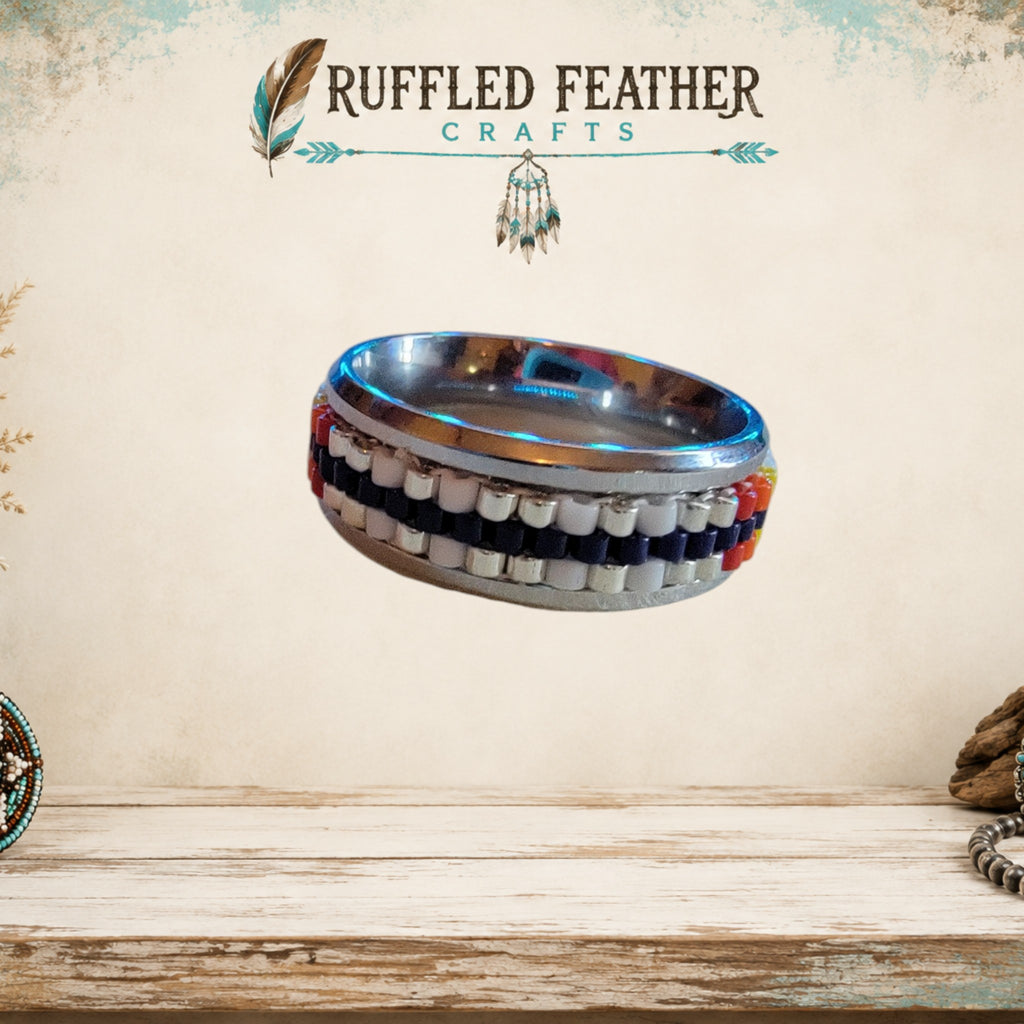 Hand-Beaded Statement Rings