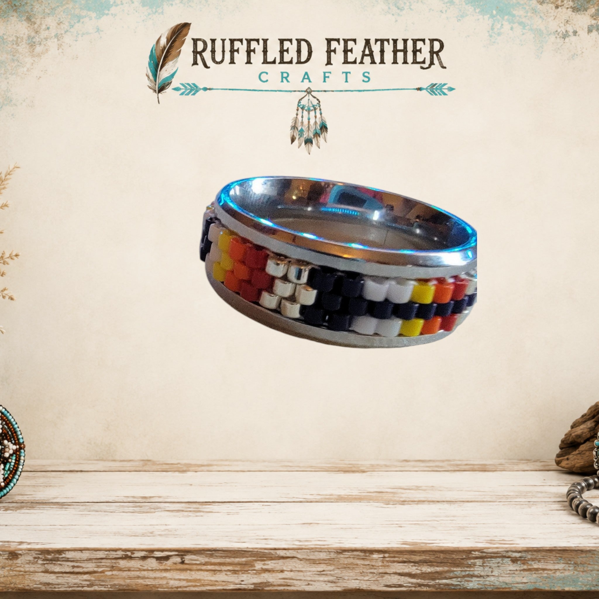 Hand-Beaded Statement Rings