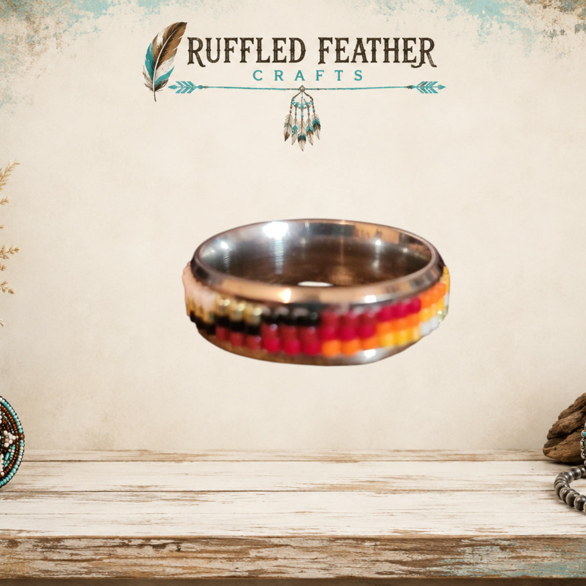 Hand-Beaded Statement Rings
