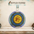 Choctaw Patch Medallion Necklace – Cool Colors