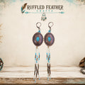 Hand-Beaded Concho Dangle Earrings