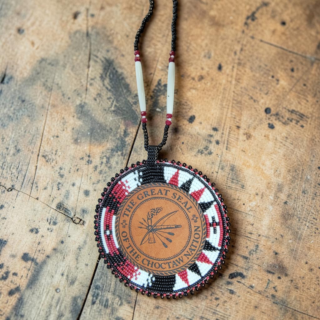 Black, Red & White Choctaw Patch Medallion