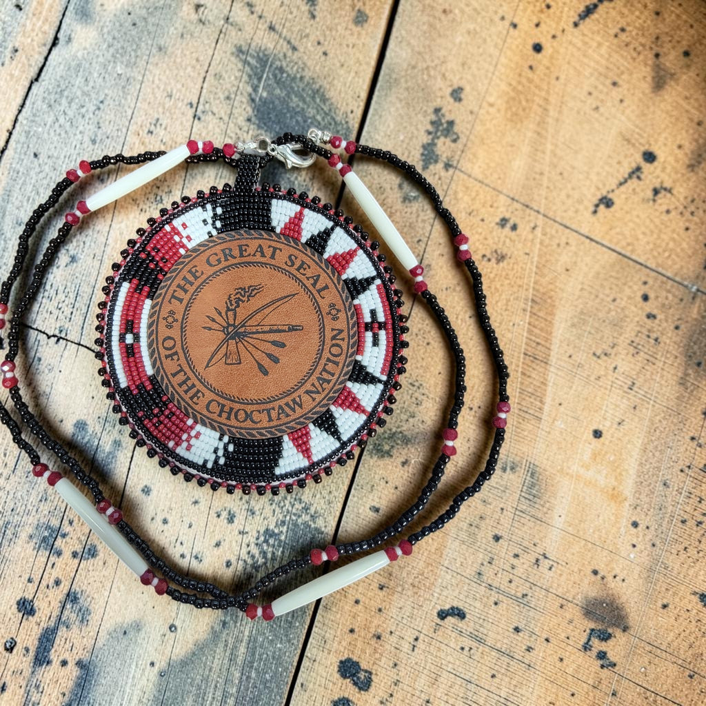 Black, Red & White Choctaw Patch Medallion