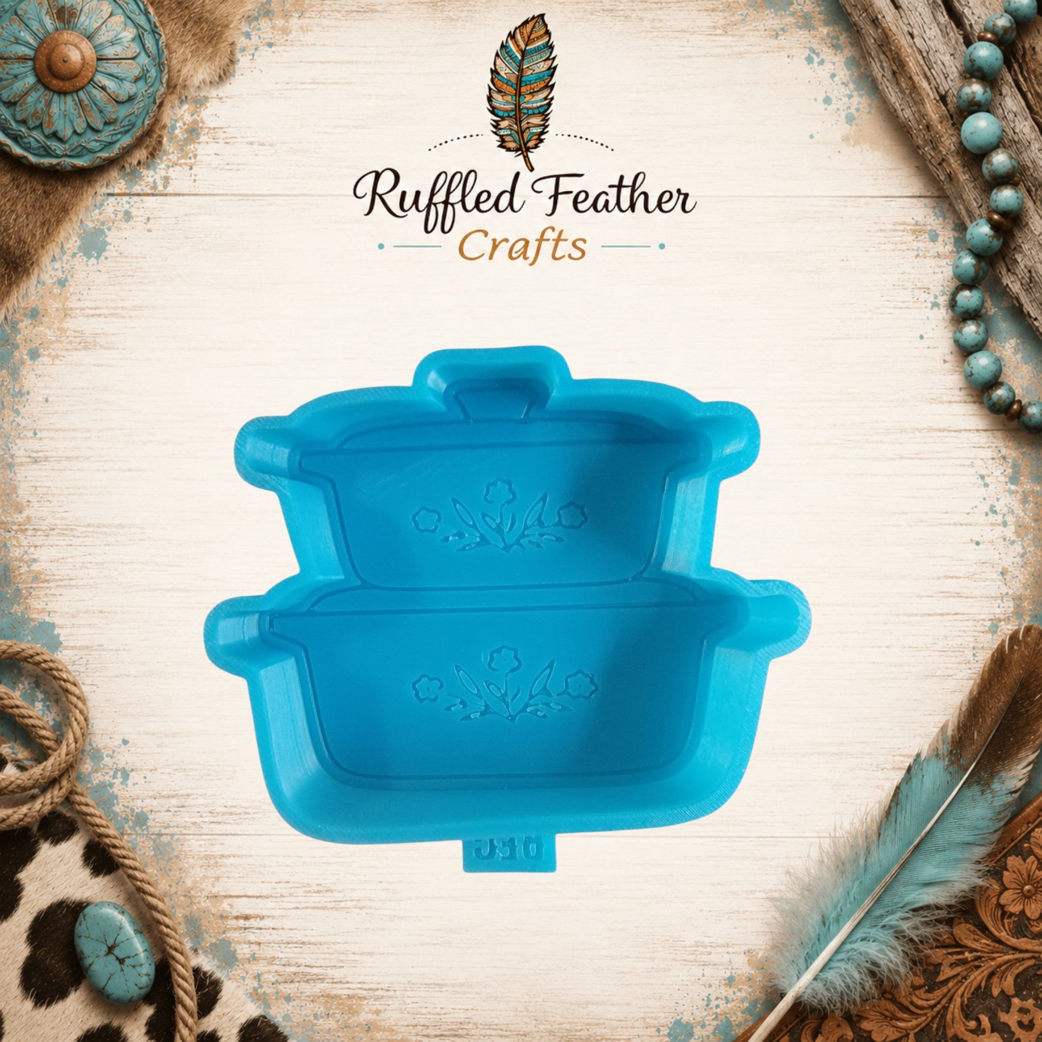 Square Cornflower Bowls Freshie Mold