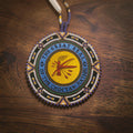 Hand-Beaded Choctaw Patch Medallion Necklace
