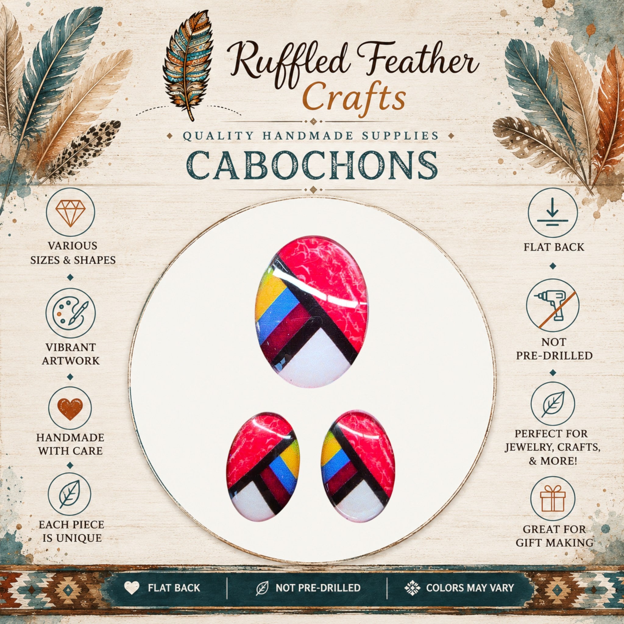 Mix & Match Printed Cabochons