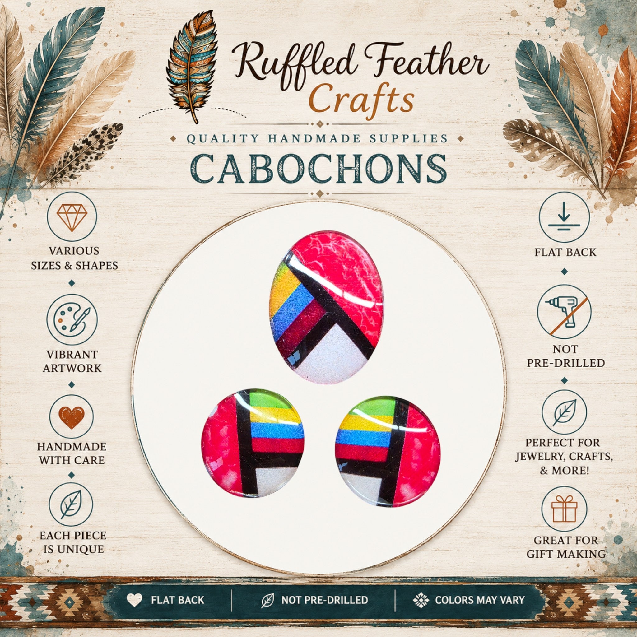 Mix & Match Printed Cabochons