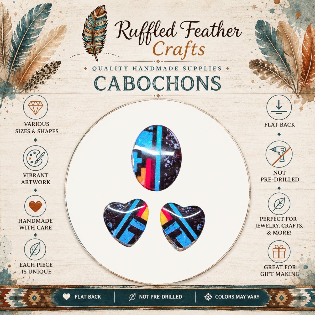 Mix & Match Printed Cabochons
