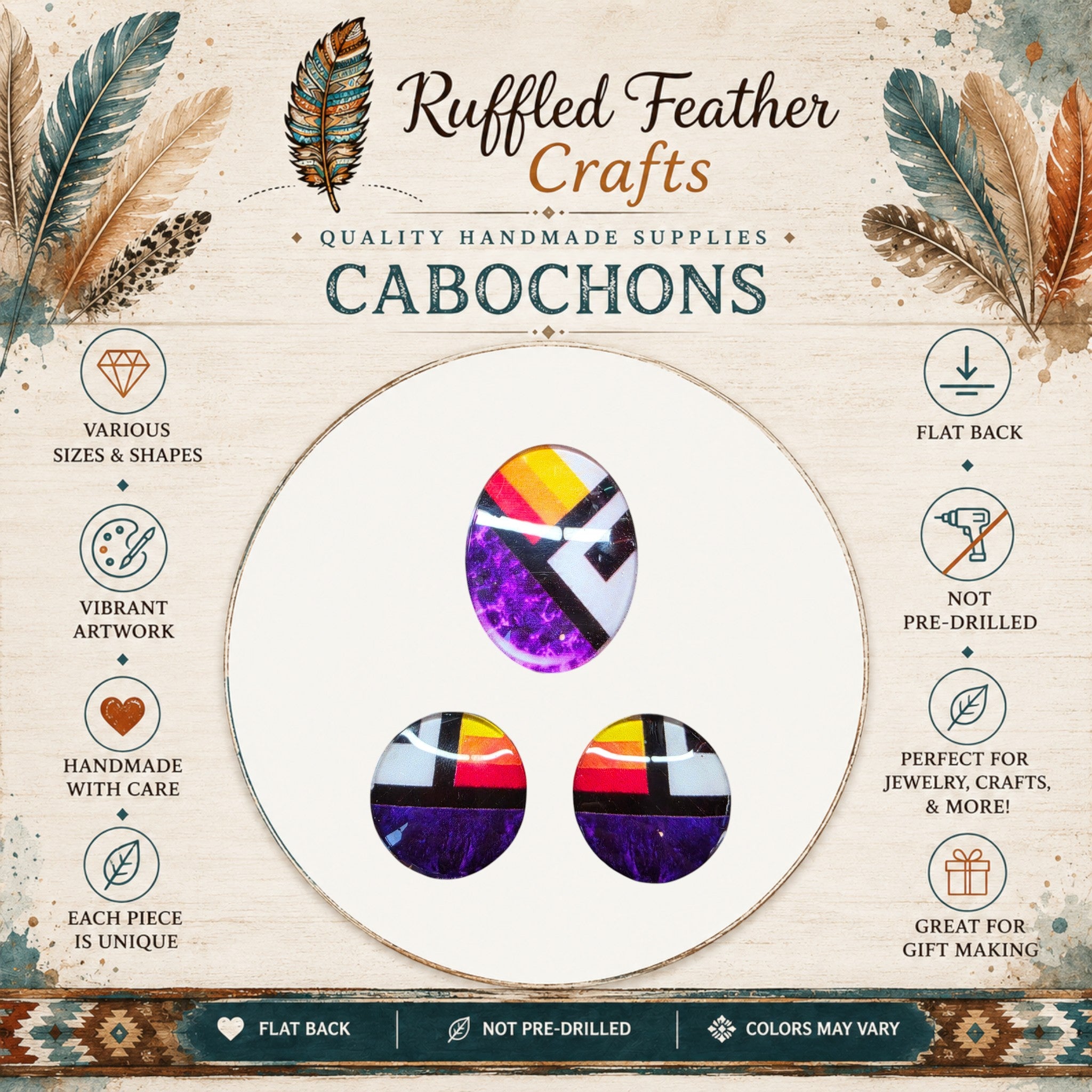 Mix & Match Printed Cabochons