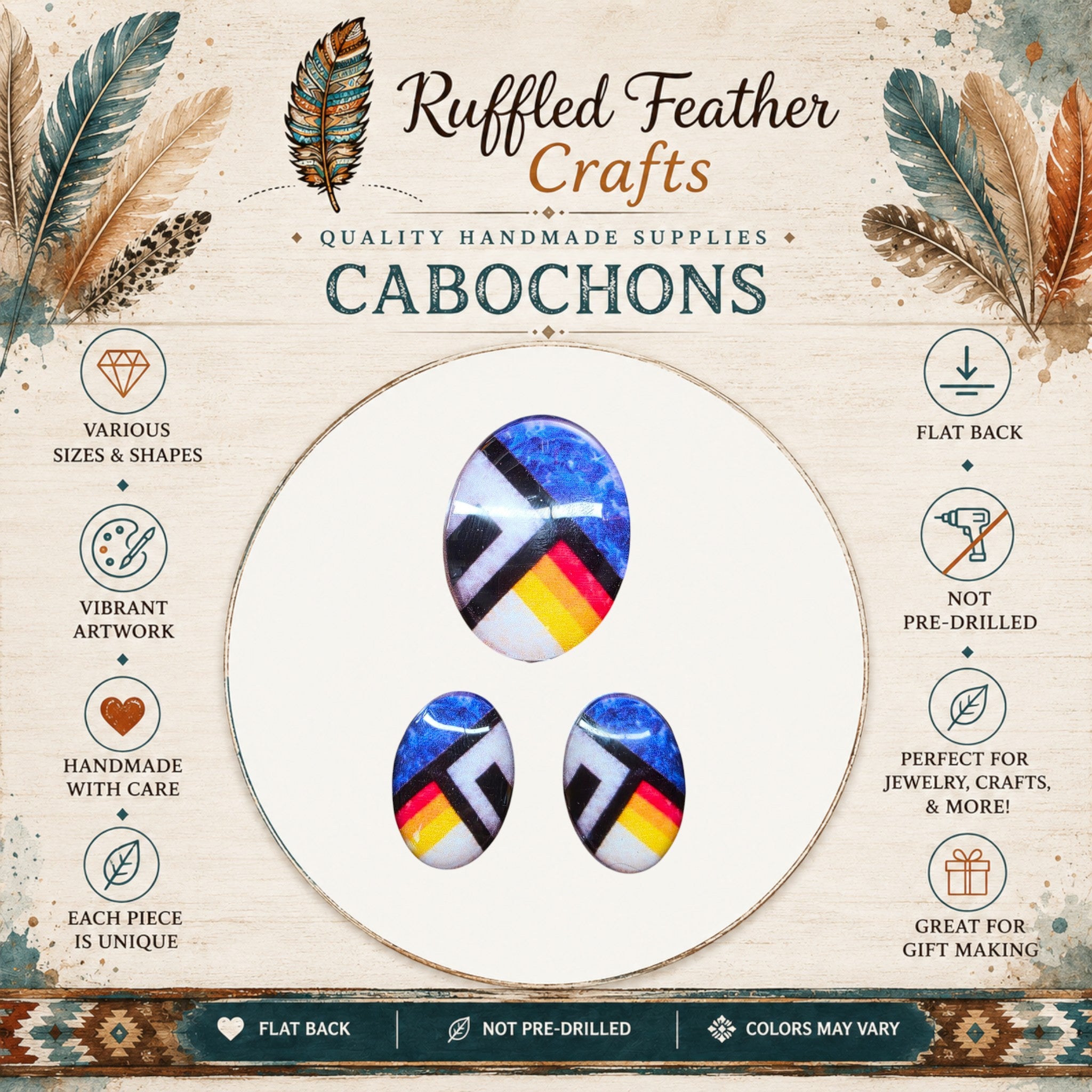 Mix & Match Printed Cabochons