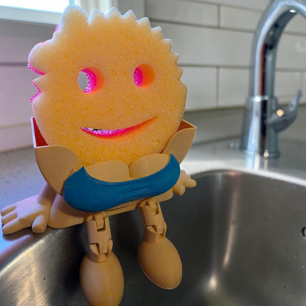 Sassy Self-Draining Sponge Holder | 3D Printed Kitchen Sponge Caddy