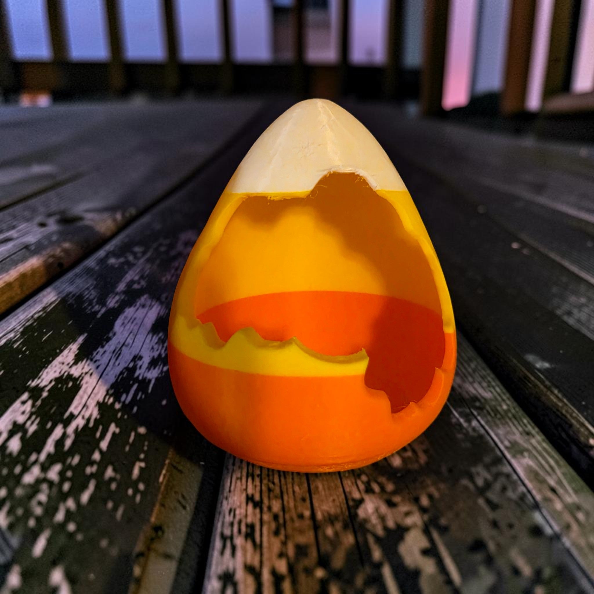 Candy Corn Pumpkin Tea Light Lantern | Halloween 3D Printed Decor