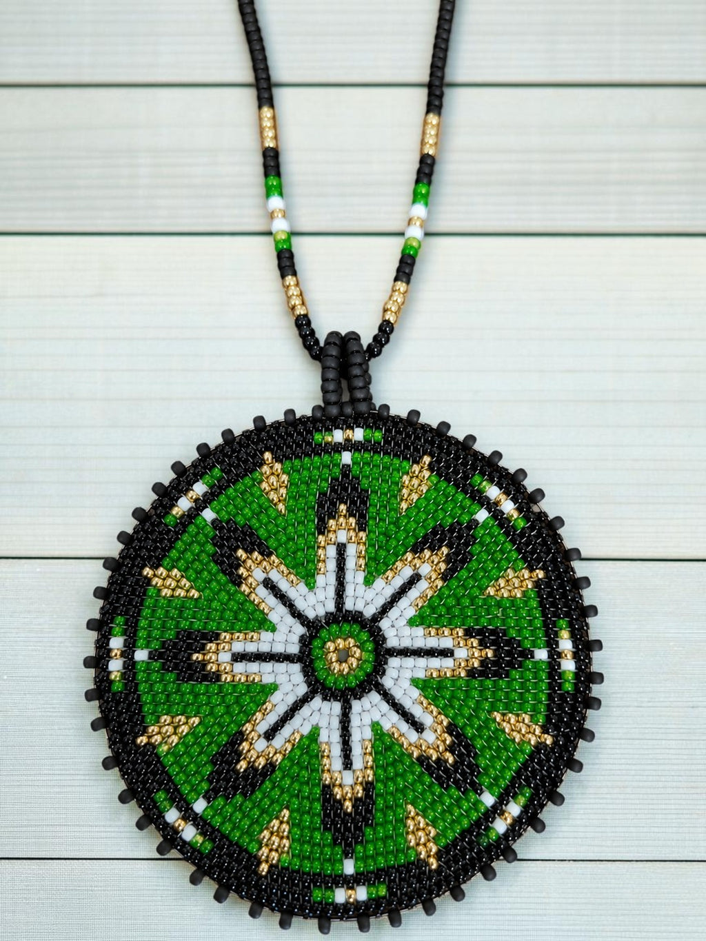 Custom Beaded Graduation Medallion Necklace