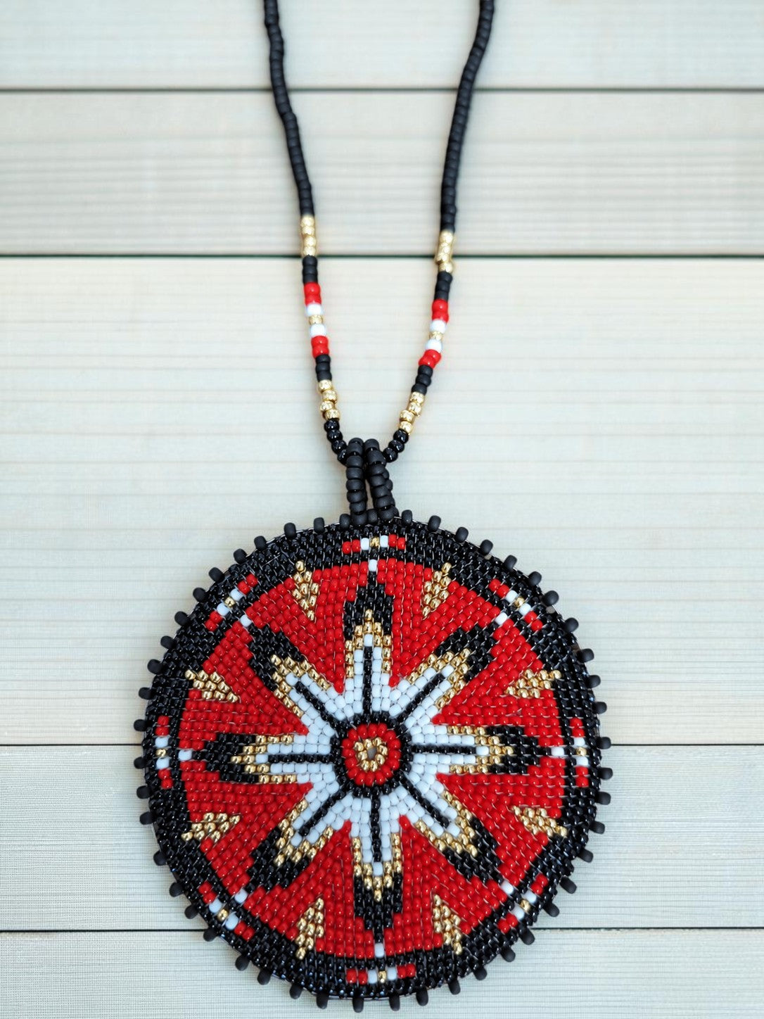 Custom Beaded Graduation Medallion Necklace