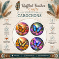 Butterfly Floral Round Cabochons