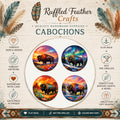 Buffalo Landscape Round Cabochons