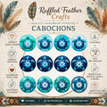 Blue Morning Star Turtle Round Cabochons