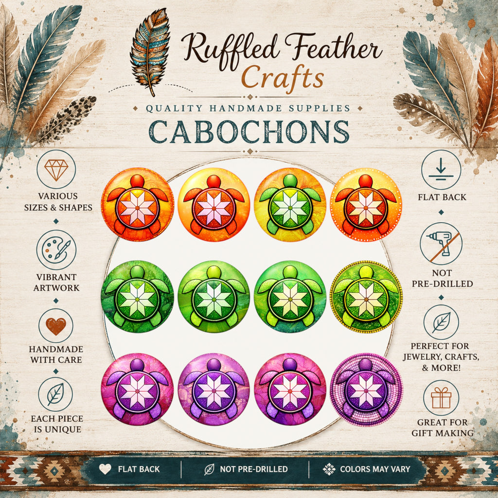 Morning Star Turtle Round Cabochons