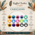Multicolor Bear Paw Round Cabochons