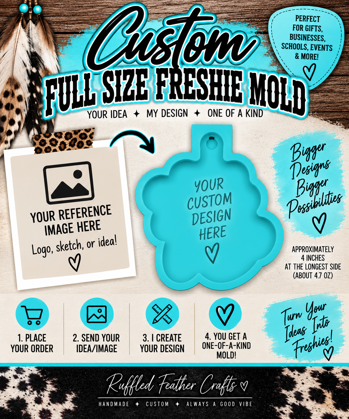 Custom Full Size Freshie Mold