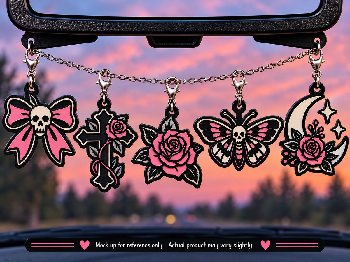 Gothic Floral Freshie Charms