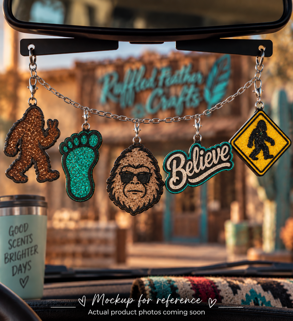 Bigfoot Believe Freshie Charm Set | 5 Mini Scented Car Freshies
