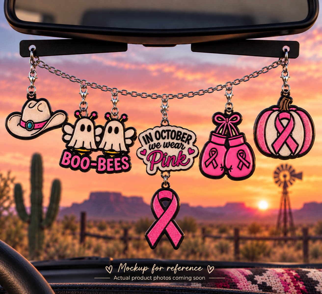 Breast Cancer Awareness Freshie Charm Set | Mini Scented Car Freshies