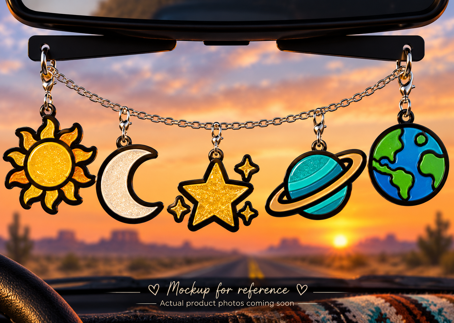 Celestial Space Freshie Charm Set | Mini Scented Car Freshies