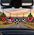Cow & Strawberry Freshie Charm Set | Mini Scented Car Freshies