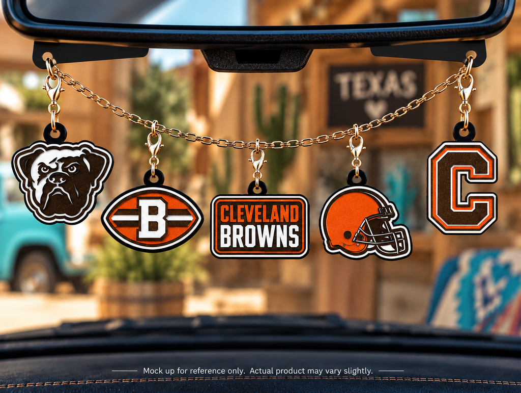 Cleveland Browns Freshie Charm Set | 5 Mini Scented Car Freshies