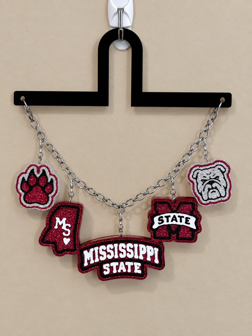 Mississippi State Freshie Charm Set | 5 Mini Scented Car Freshies | Finished & Scented Freshie Charm Set