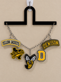 Denison Yellow Jackets Freshie Charm Set | 5 Mini Scented Car Freshies | Finished & Scented Freshie Charm Set