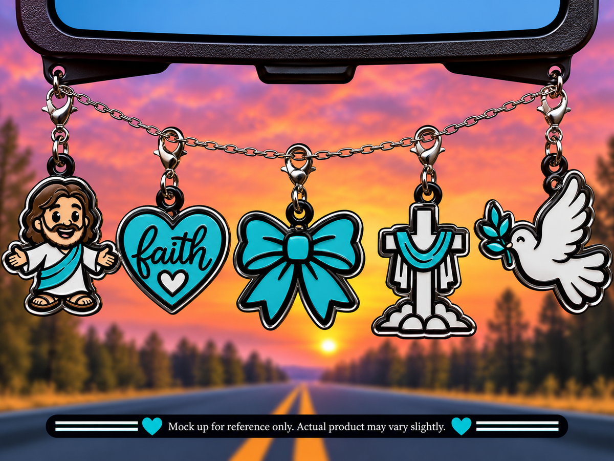 Faith Freshie Charm Set | Mini Scented Car Freshies | Finished & Scented Freshie Charm Set