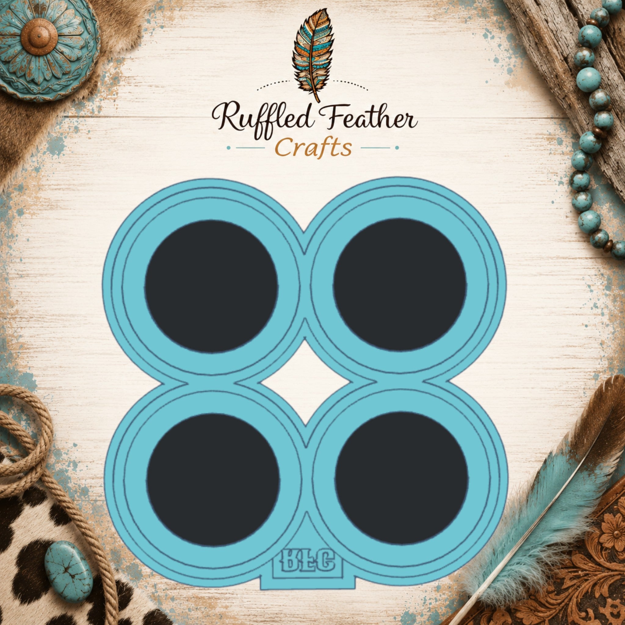 4" Round 4-Cavity Freshie Mold for 3" Cardstock Inserts