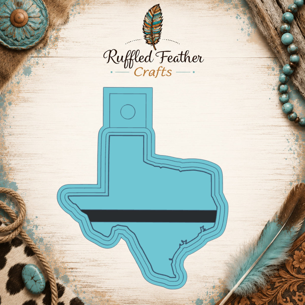 Texas Thin Line Freshie Mold