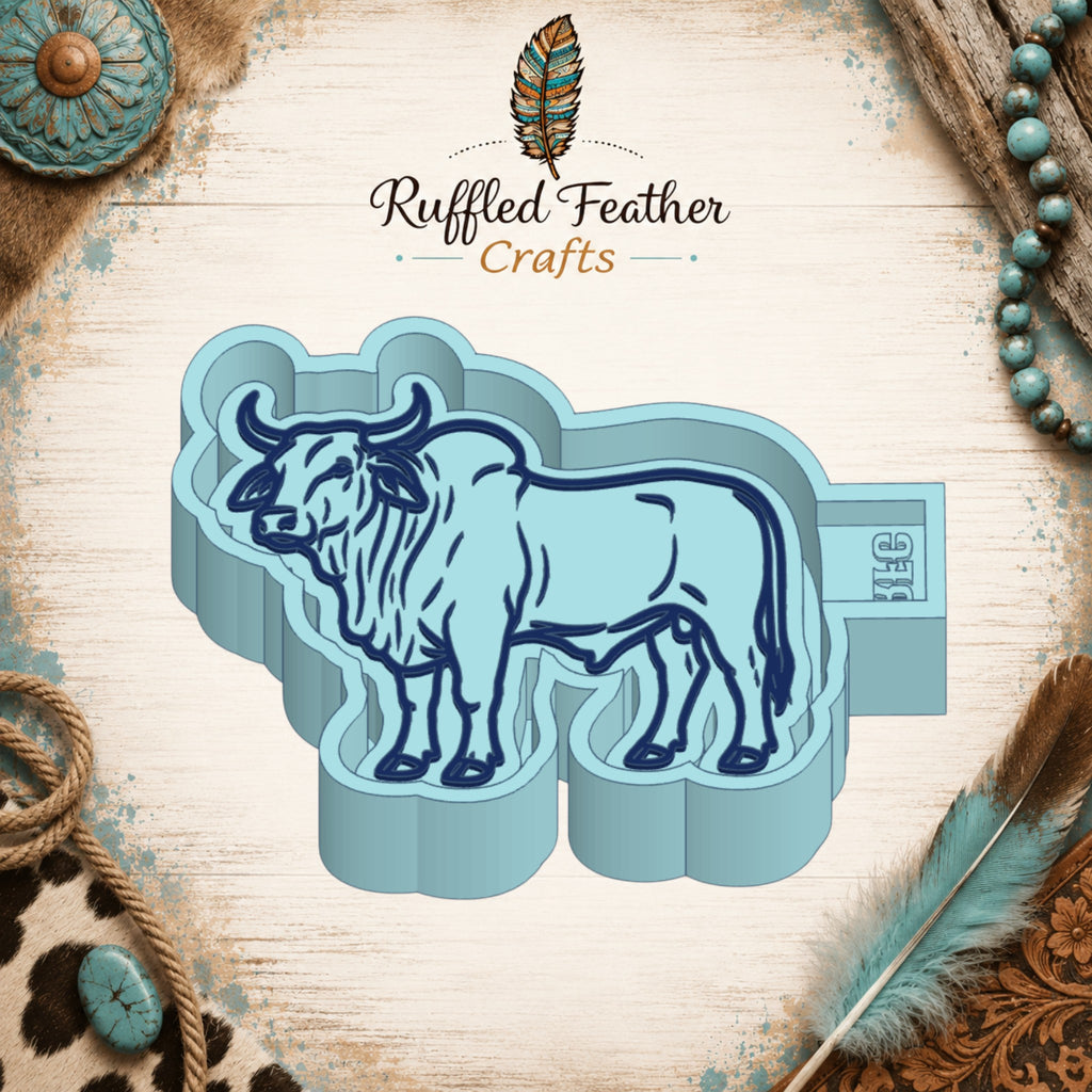 Brahman Bull Full Body Freshie Mold
