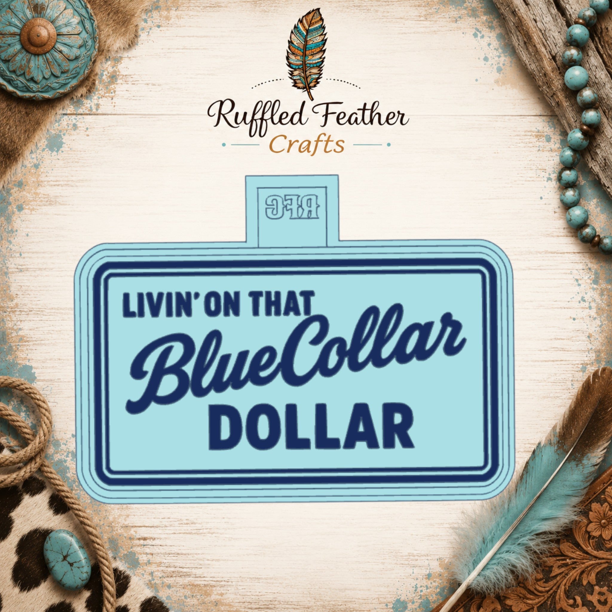 Blue Collar Dollar Freshie Mold