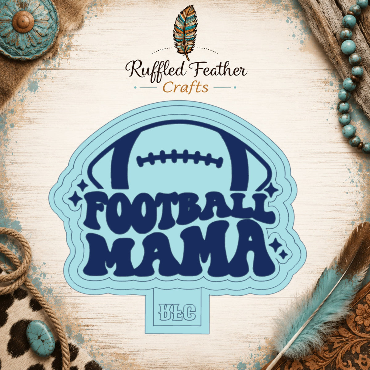 Football Mama Freshie Mold