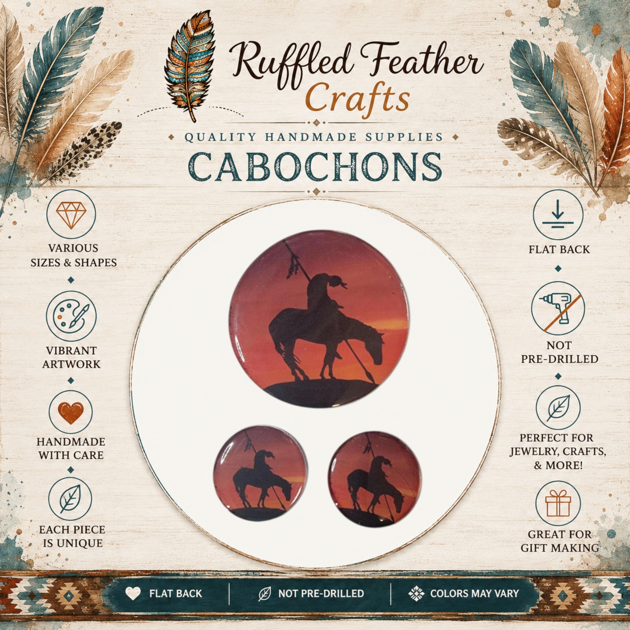 Trail of Tears Photo Round Cabochons