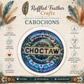 Blue Choctaw Inspired Round Cabochons