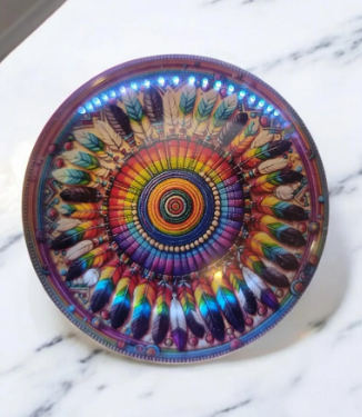 Pride Feathers Round Cabochons