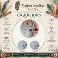 White Wolf Floral Dreamcatcher Round Cabochon