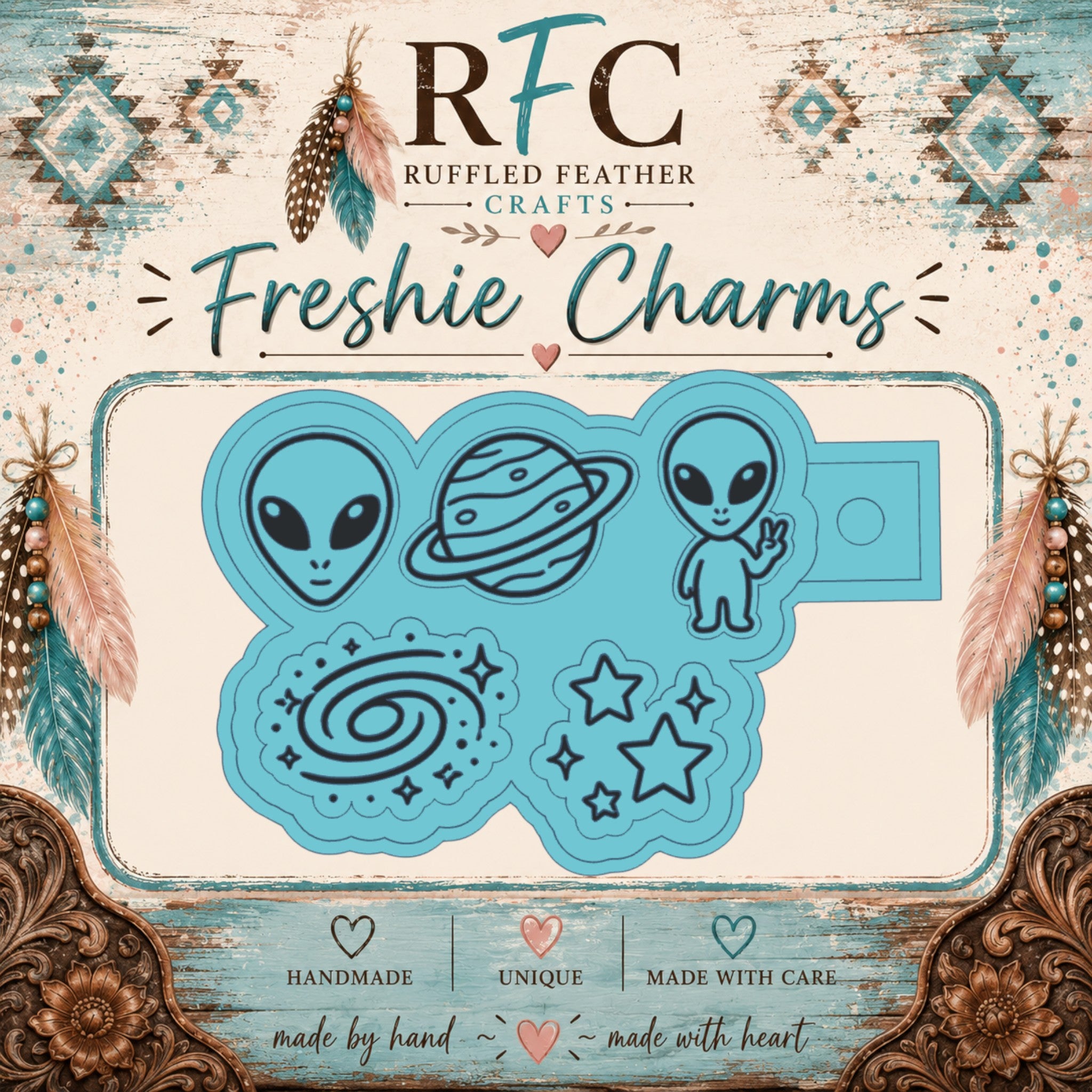 Alien & Galaxy Freshie Charm Mold Set | 5 Mini Designs