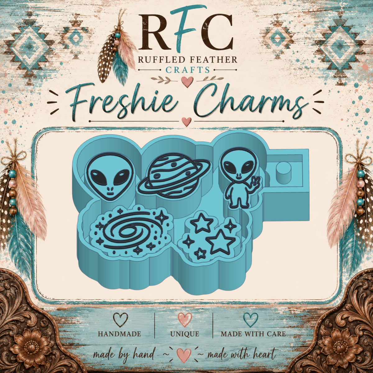 Alien & Galaxy Freshie Charm Mold Set | 5 Mini Designs
