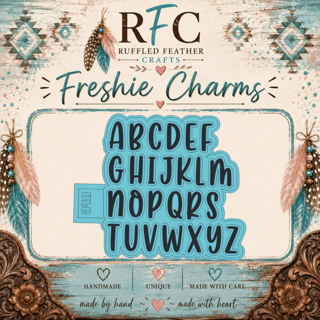 Monogram Alphabet A-Z Freshie Charm Mold Set | 26 Mini Designs